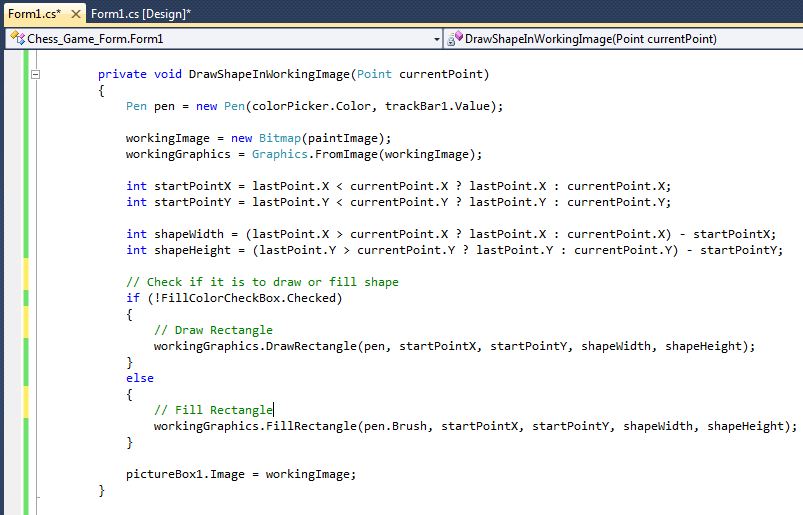 Develop Paint Application using basic Windows Form and C# Graphics codes