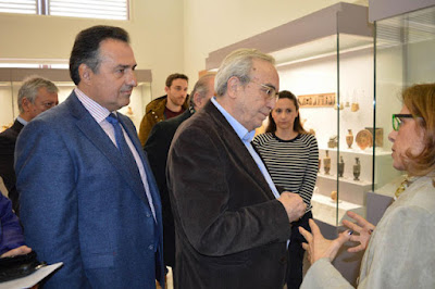 Επίσκεψη Α. Μπαλτά στην Αρχαιολογική Συλλογή, τον θολωτό τάφο και το αρχαίο θέατρο Αχαρνών