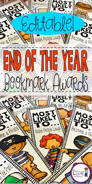 End of the Year Award Bookmarks are the awards students treasure long after the last school bell!