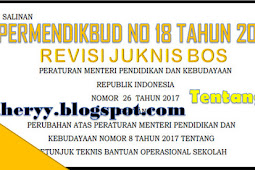 Permendikbud No 26 Tahun 2017 Tentang Perubahan Atas Permendikbud No 28 Tahun 2017 Revisi BOS