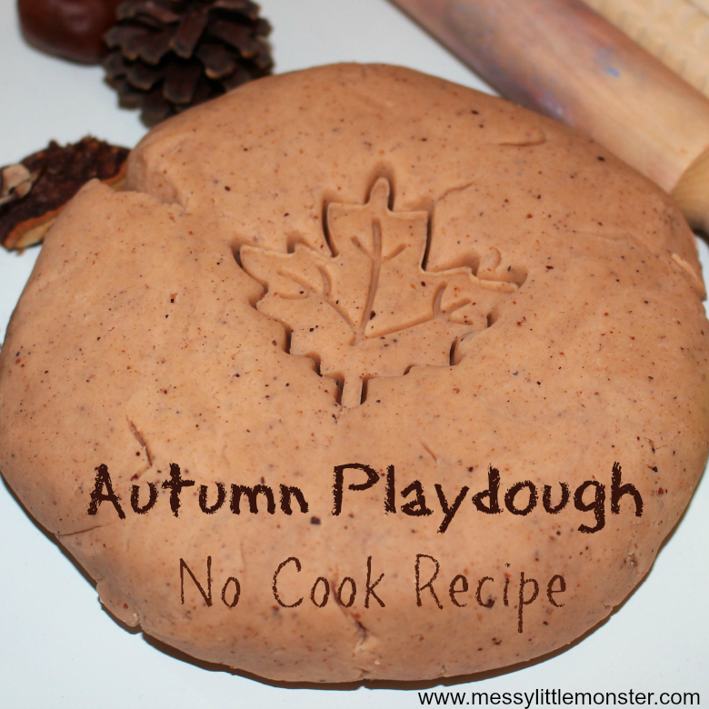 Easy no cook playdough recipe - autumn scented playdough 