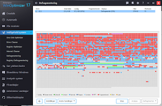 This is a screendump of my hard drive before WinOptimizer 17 began defragmenting...