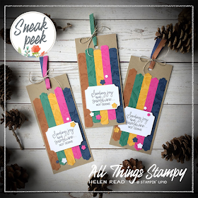 In Color bookmark Lovely Labels Pick a Punch Stampin Up