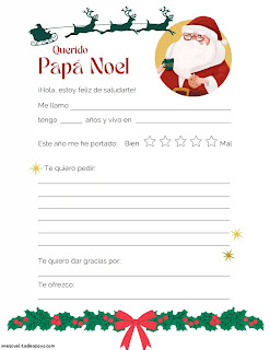 Ejemplo de carta a Santa Claus