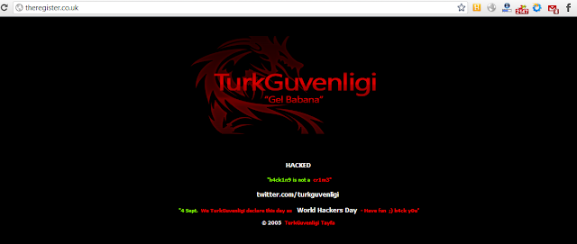 Theregister.co.uk , Vodafone, Telegraph, Acer, National Geographic got hacked by Turkguvenligi