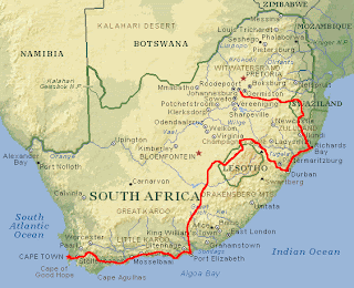 Map of South Africa Cities