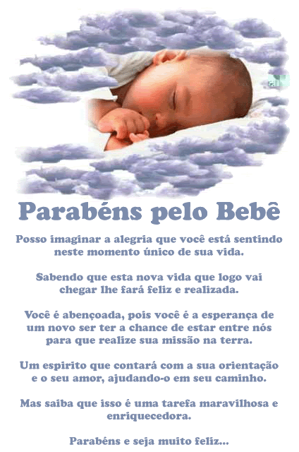 Mensagens de Nascimento Parabéns pelo bebê!