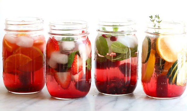 4 Fruit Infused Water #drinks #healthy