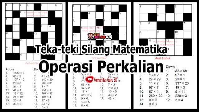 Download pdf Teka-teki Silang Matematika Operasi Perkalian