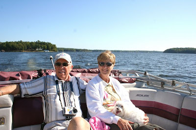 boat ride on Lake Gaston