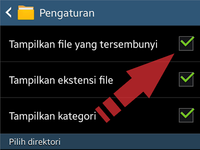 Tampilkan file tersembunyi