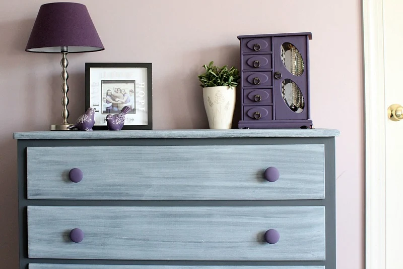 Chalk painted dresser and jewelry box