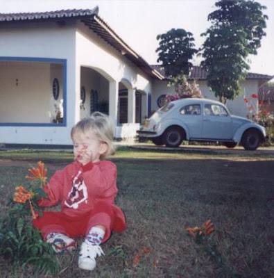 Fusca no gramado