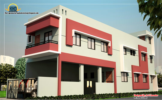 Long Shaped House Elevation - 219 Sq M (2360 sq ft) - February 2012