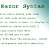 Razor Syntax in MVC