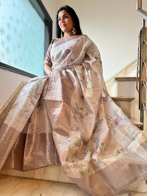 Kanjeevaram printed saree