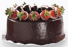 Chocolate Ganache Cake With Strawberry 