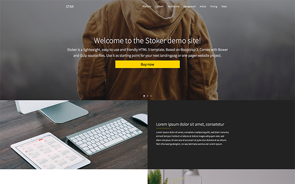 Download STOKER - Responsive Landing Page Bootstrap Templates v1.0.2