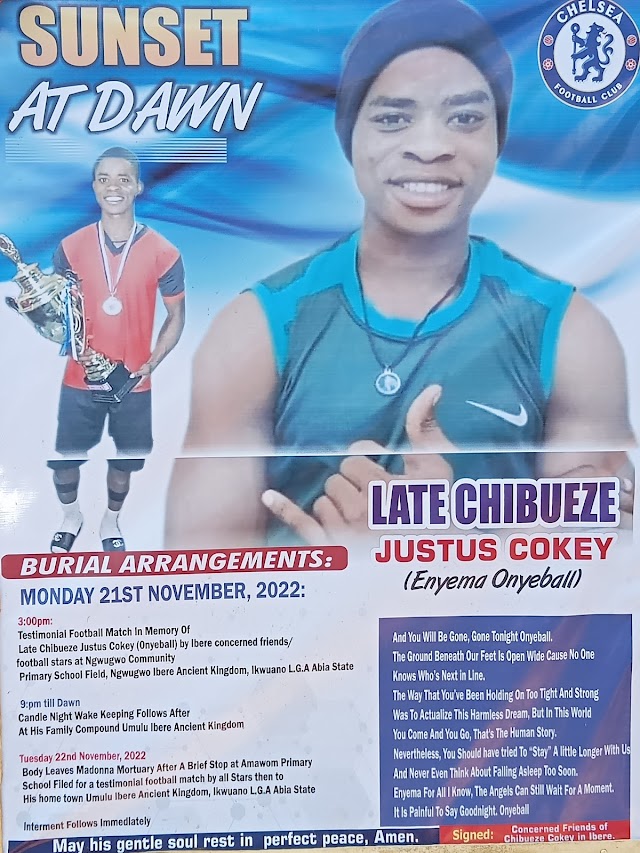 Ikwuano Mourns Chibueze J. Cookey