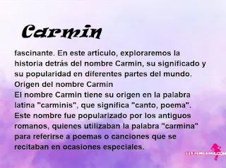 significado del nombre Carmin