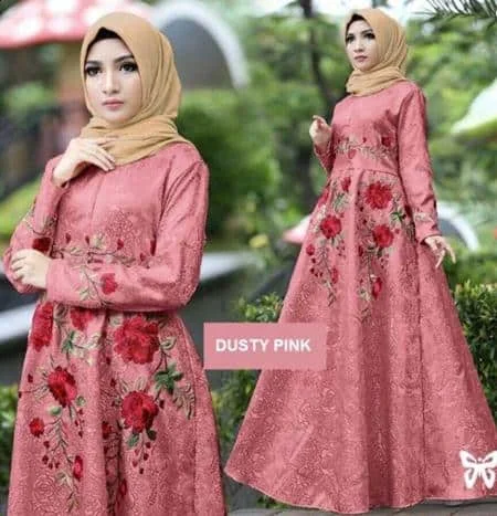 10 Model Baju Gamis Untuk Orang Gemuk Agar Terlihat Langsing - Contoh baju gamis untuk orang gemuk