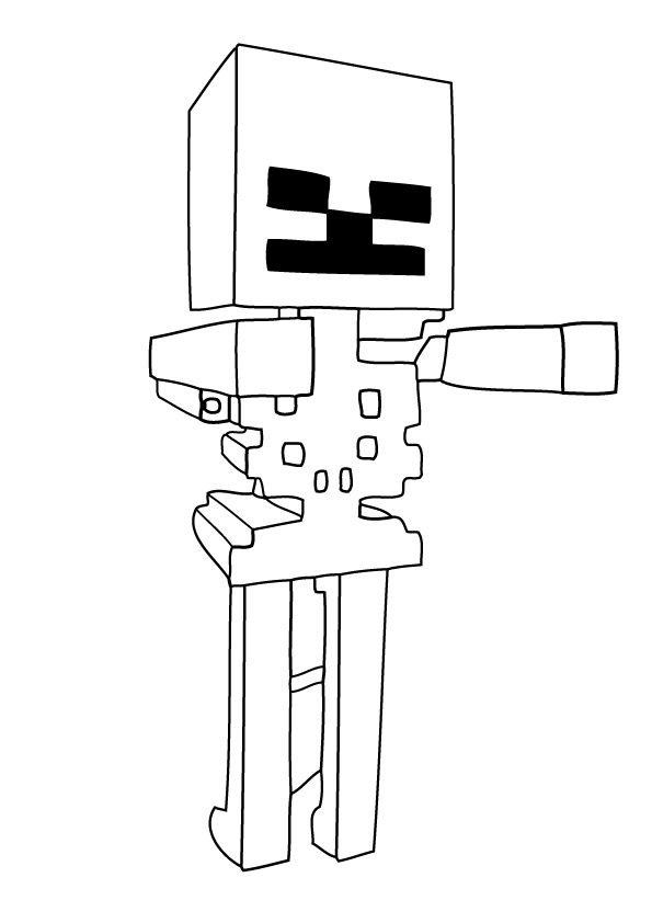 kids under 7 minecraft coloring pages