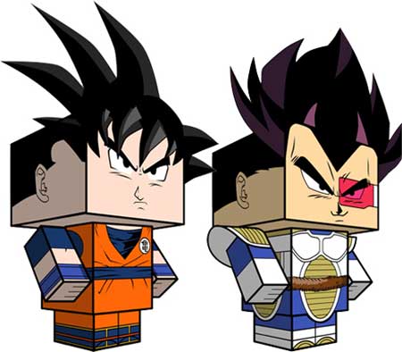 Dragon Ball Z Kai Papercrafts - Goku & Vegeta [Download]