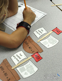 Thanksgiving math place value puzzles