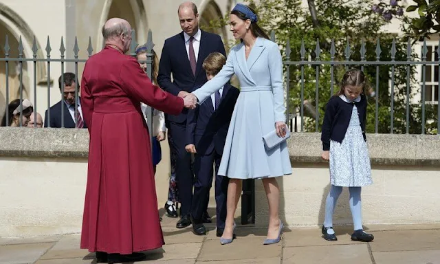 Kate Middleton. Princess Charlotte in Rachel Riley dress. Zara Tindall in LK Bennett polka-dot dress. Soler London dress. Peter Pilotto dress