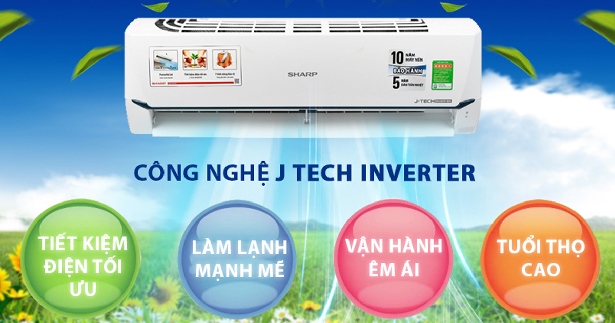 Máy lạnh Sharp sở hữu khả năng tiết kiệm điện cao.