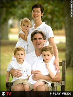 Randy Pausch with wife and three children