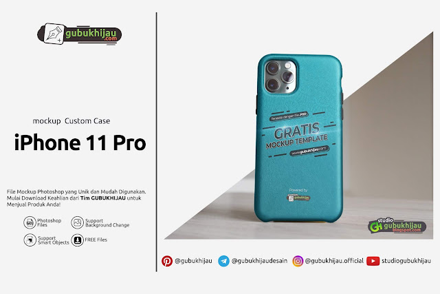 Mockup Custom Case iPhone 11 Pro by gubukhijau