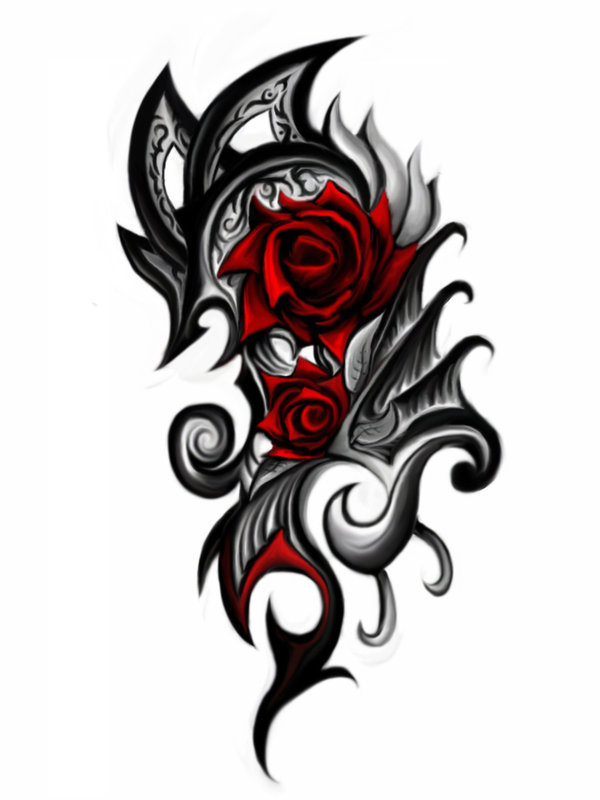 tribal tattoo rose. rose tribal tattoo design 4