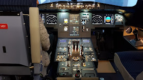 inside the Airbus A320 cockpit Manchester flight simulator