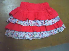 diseño de falda con boleros de varias piezas infantil