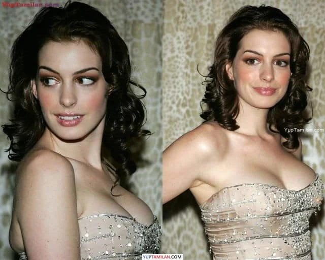 Anne Hathaway Hot and Sexy Cleavage Photos