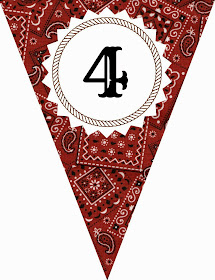 FREE Printable Western-Themed Pennant Banner (includes all letters and numbers) | Apples to Applique #western #party #cowboy #cowgirl #birthday