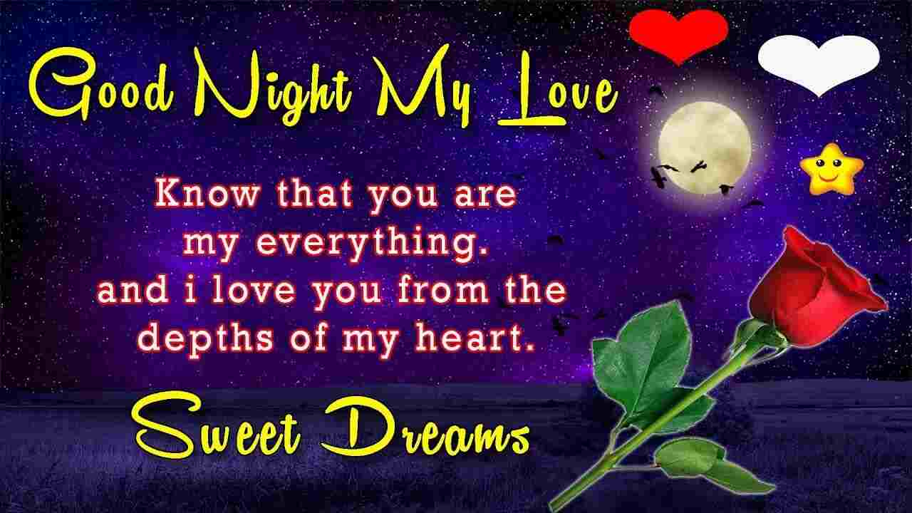 sweet good night images with love messages