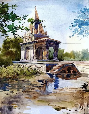 Searsol Rajbari Temple painting Bikas Kundu