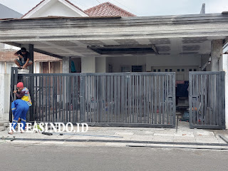 Terpasang Pintu Pagar Double Sliding di Cimanggu Bogor Taman Yasmin