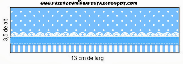 Light Blue with Stripes and Polka Dots: Free Printable Candy Bar Labels.