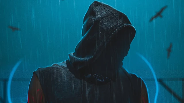 Anonymous Hoodie Man Rain Hd Wallpaper