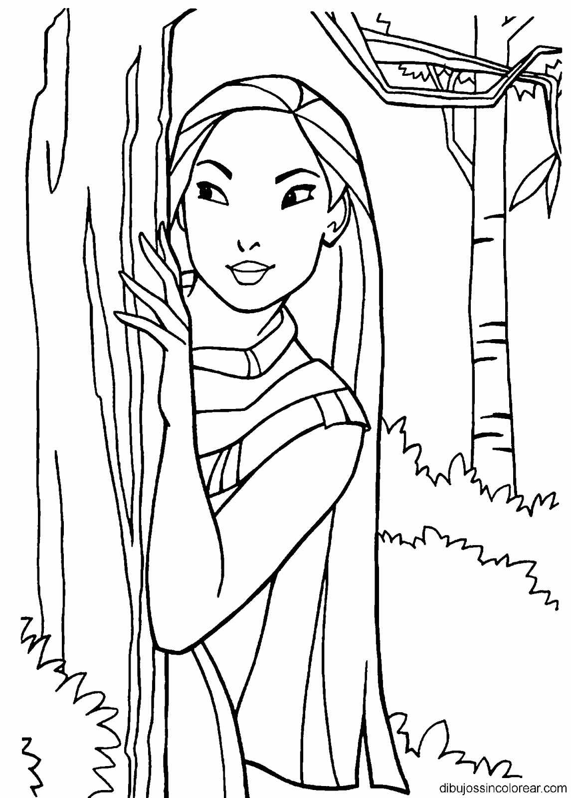 dibujos de pocahontas princesa disney