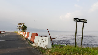 The river towards Luba with sharks inside