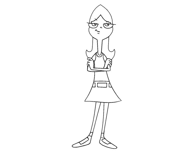 Printable Candace Flynn 7 Coloring Page