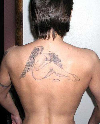 angel back tattoos for men