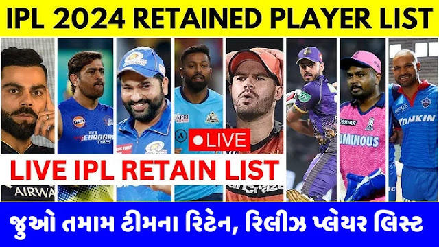 IPL 2024 all teams retained released player list