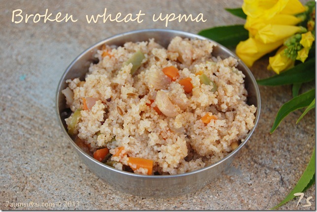 Broken wheat upma