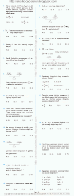 6.sınıf cebirsel ifadeler testi