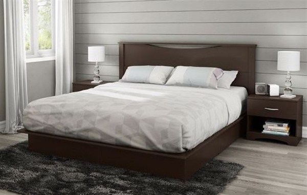 king platform bed with headboard